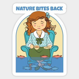 Climate Change Nature Bites Back Sticker